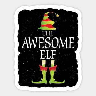 Awesome Elf Family Matching Christmas Group Funny Gift Sticker